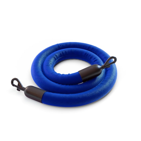 Montour Line Naugahyde Rope Blue With Black Snap Ends 6ft.Cotton Core PNR150-60-BL-SE-BK